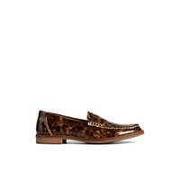 Seaport Penny Tortoise Leather Loafer - Flat Heel - Penny Loafer